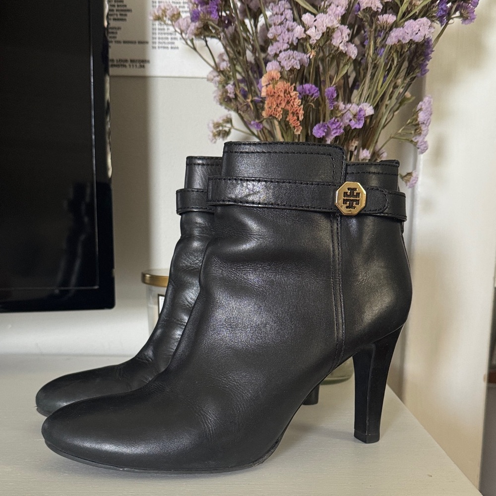 Black Leather Ankle Boots
